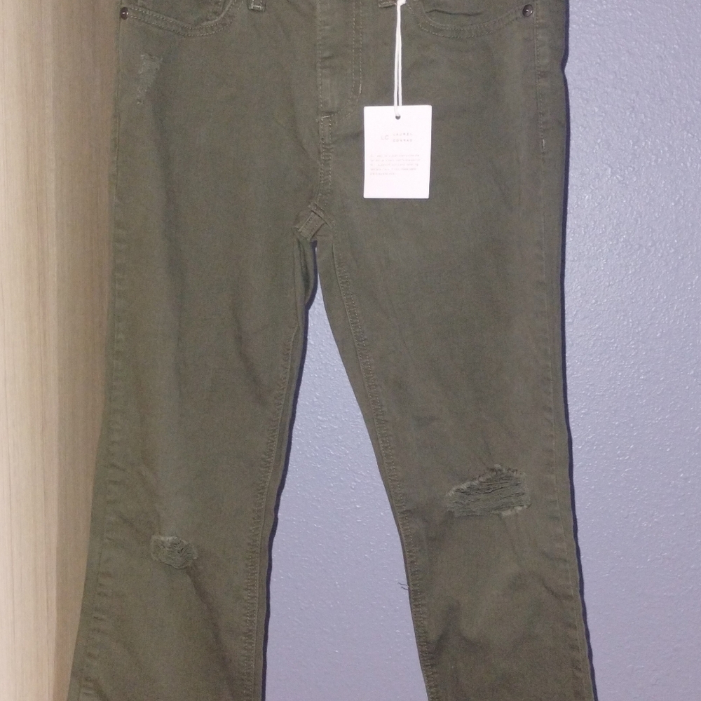NWT Lauren Conrad 6 skinny Olive denim jeans